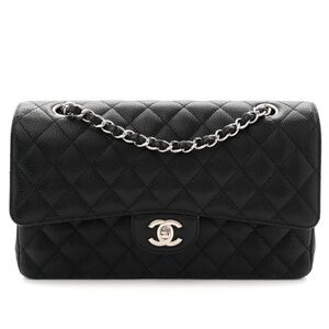 CHANEL Black Medium Caviar Flap Bag